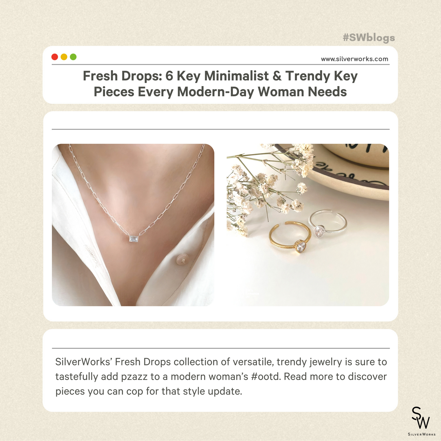 Fresh Drops: 6 Key Minimalist & Trendy Key Pieces every Modern-Day Woman needs