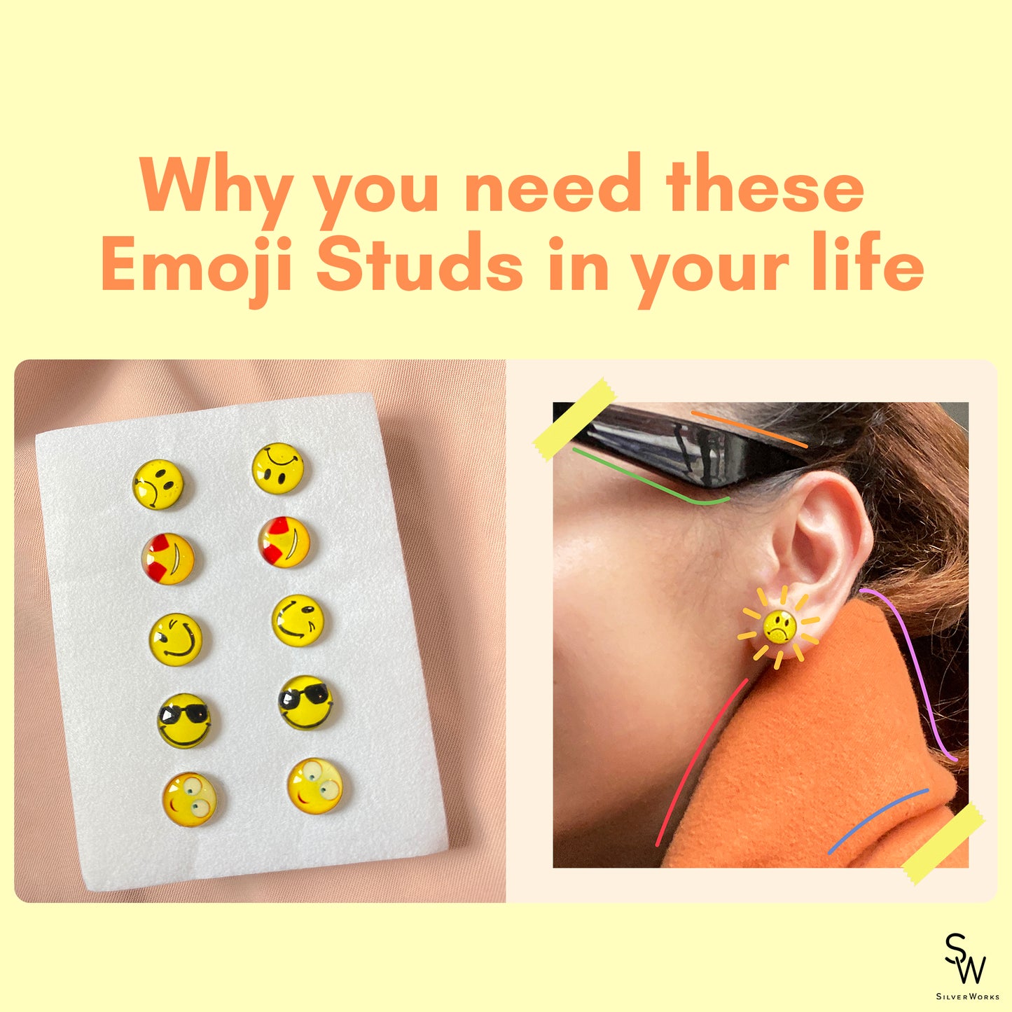 emoji 925 Sterling Silver Earrings Philippines | Silverworks