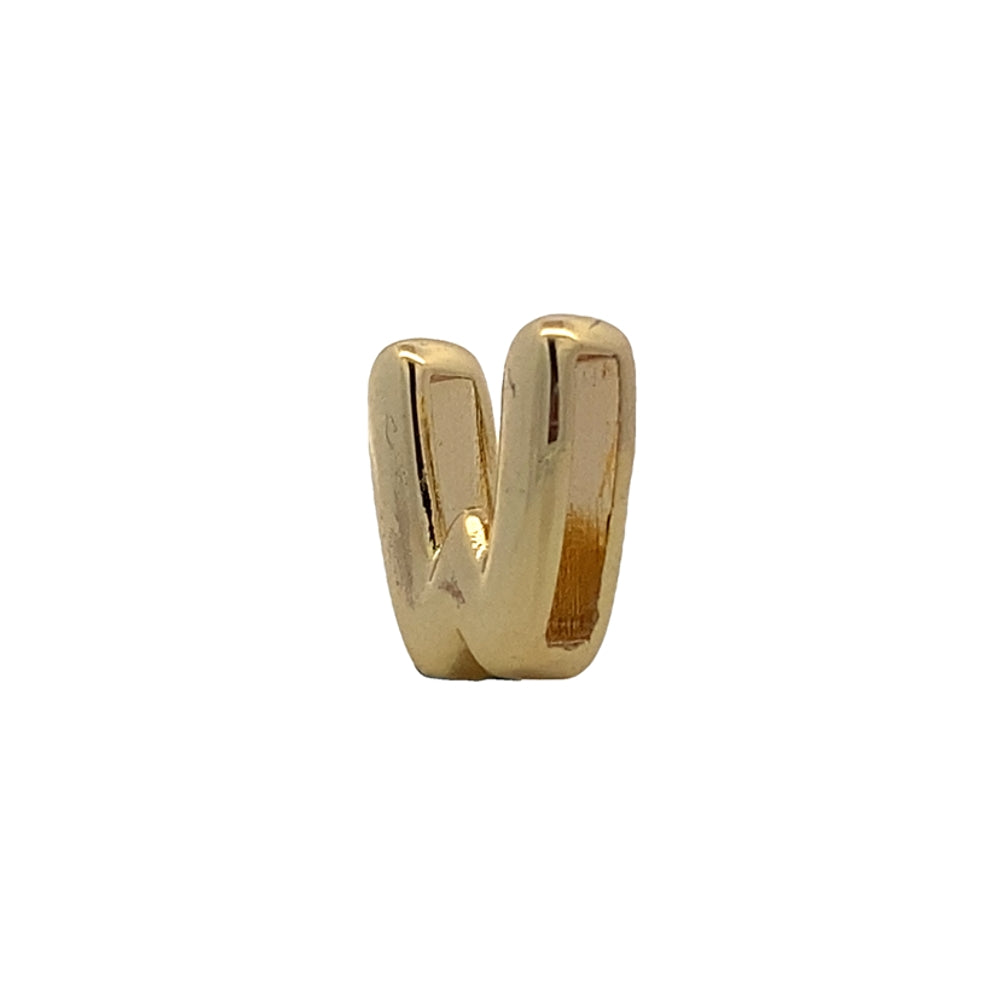 C5204 PLAIN GOLD COLOR LETTER W 2.1G