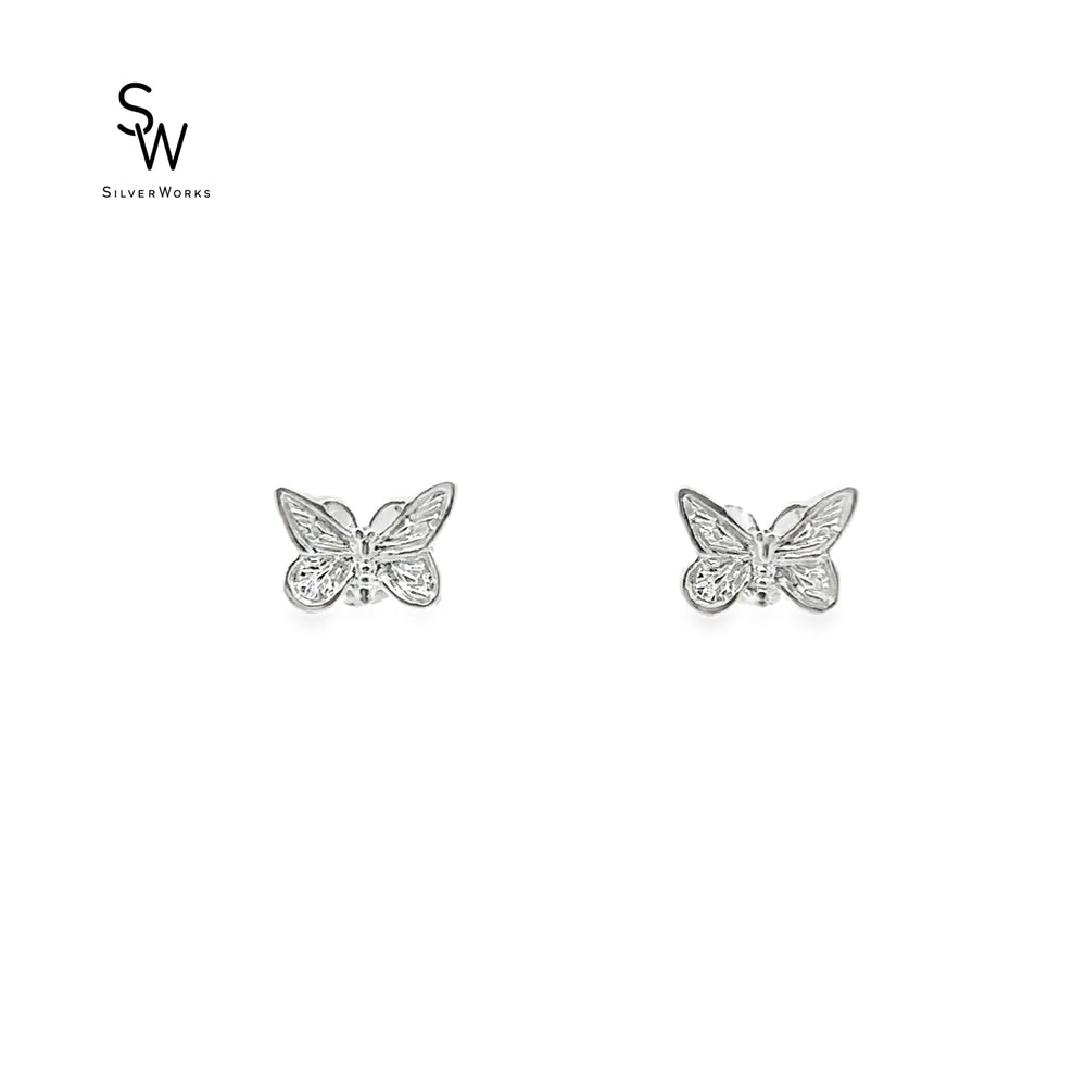 Bailey Mini Butterfly 925 Sterling Silver Stud Earrings – SilverWorks