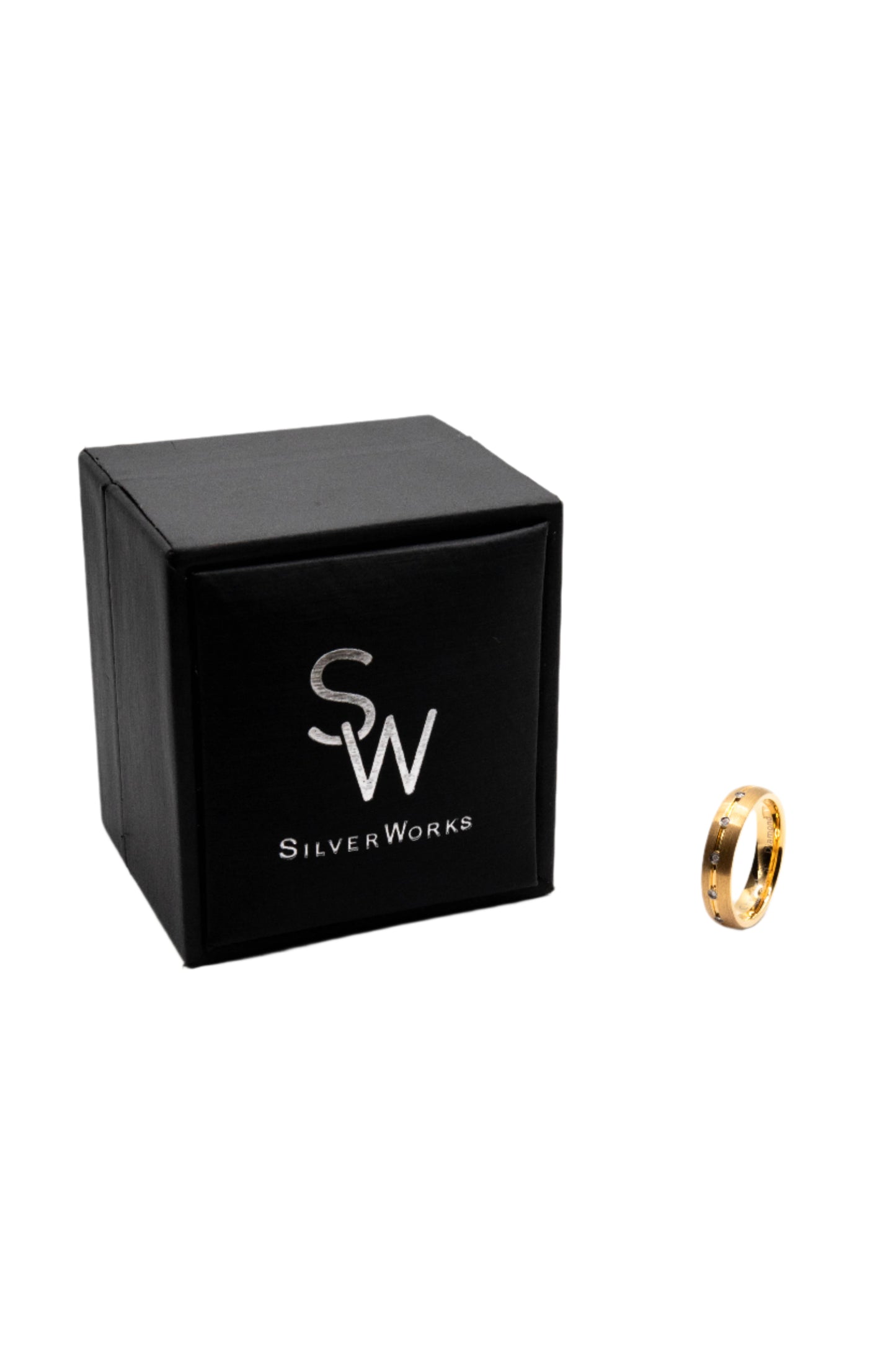 Timothy 5 Diamonds Tungsten Band Ring