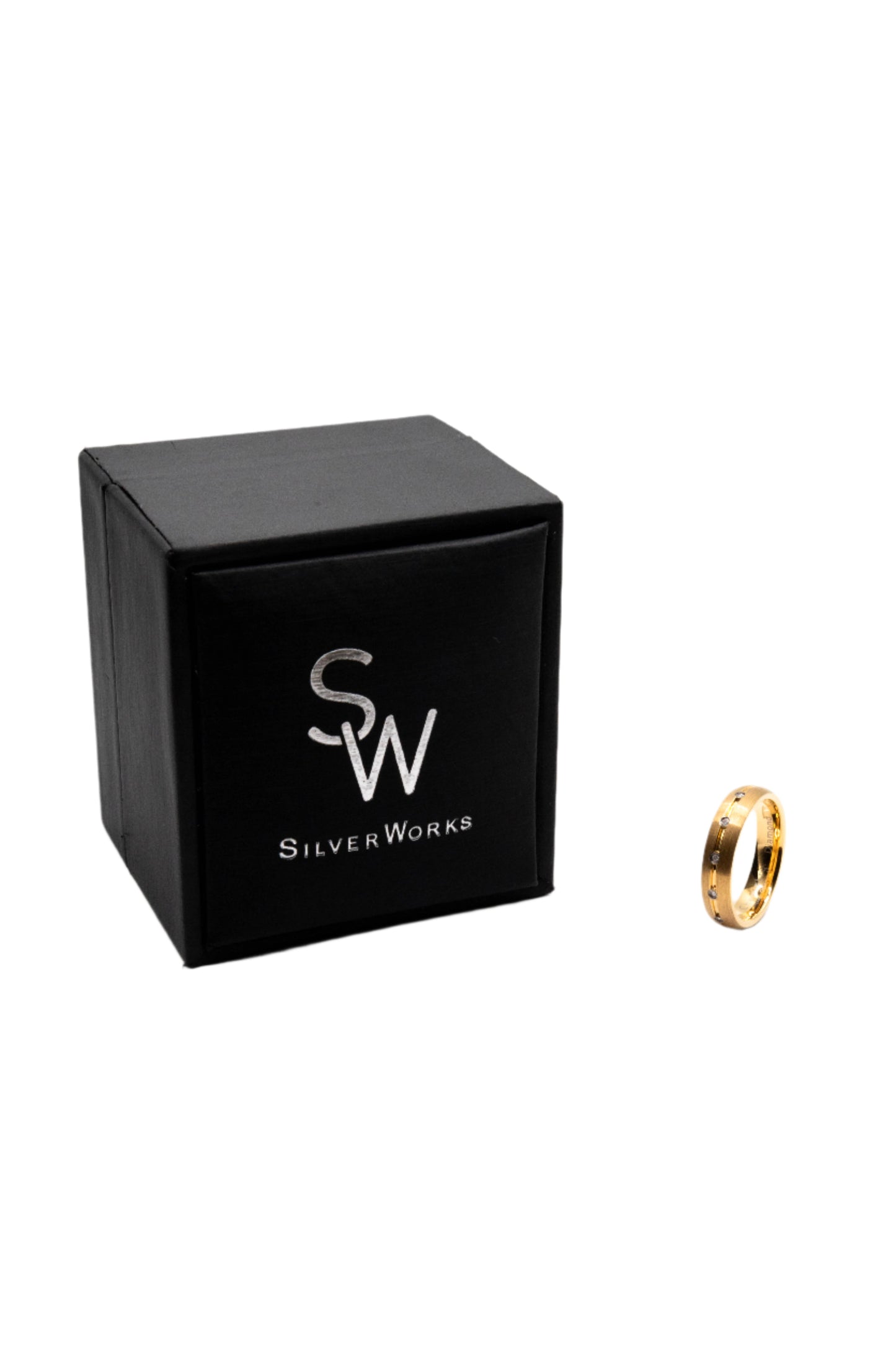 Timothy 5 Diamonds Tungsten Band Ring
