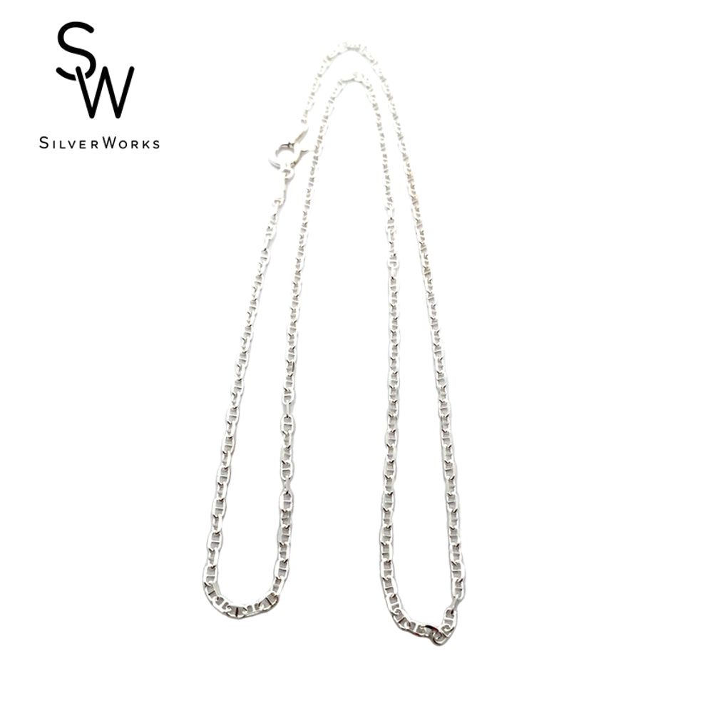 SilverWorks 18in Anchor Chain Silver Necklace N5155