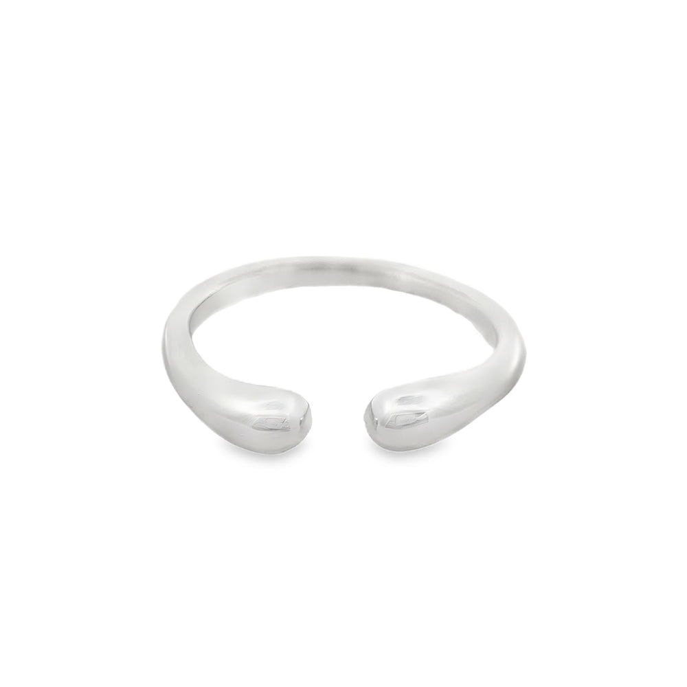 R67107 SILVER DOUBLE END CUFF OPEN RING 1.8G