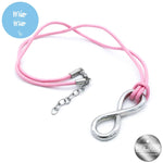 Mio Mio by Silverworks Big Infinity Pendant in Pink Leatherette Necklace - Fashion Accessory for Women X2008