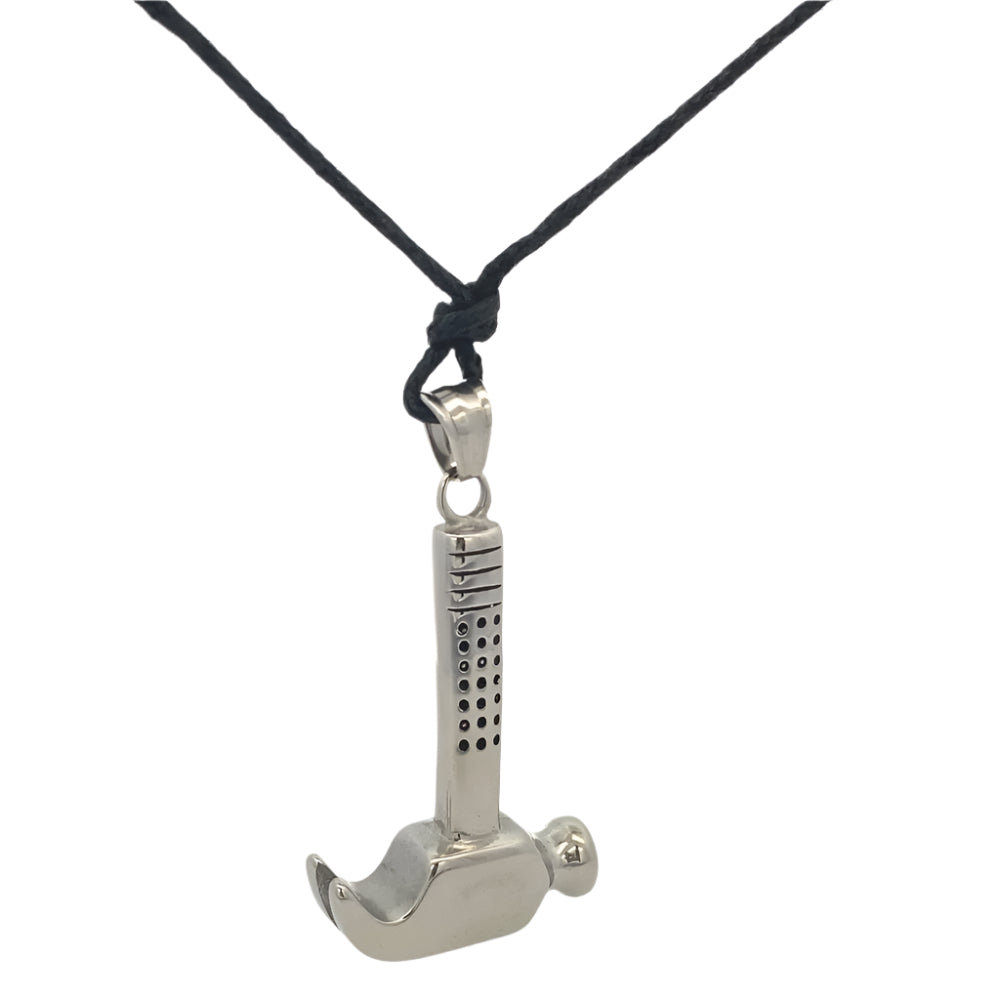 Hames Hammer Stainless Steel Pendant in Waxtail Necklace SilverWorks