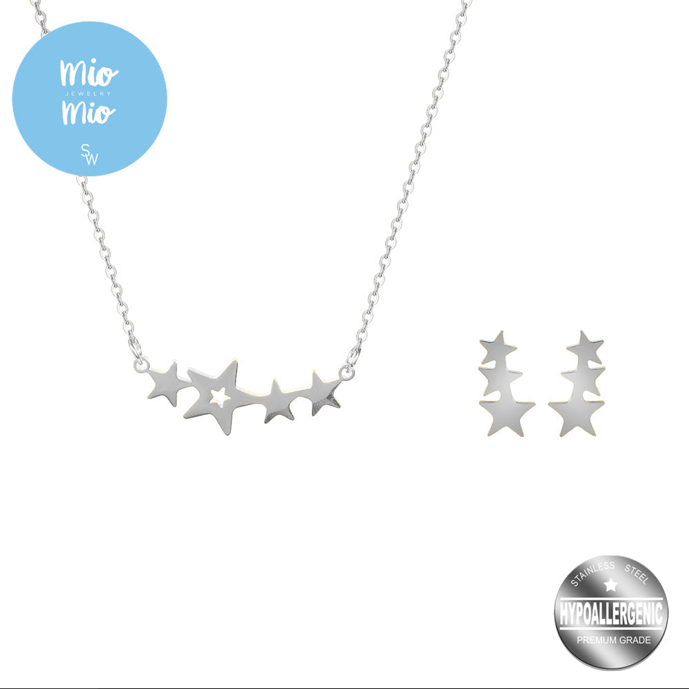 Eliza Star Stainless Steel Jewelry Set SilverWorks