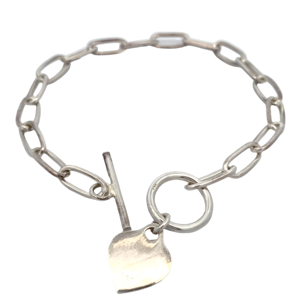Rami Toggle Lock 925 Sterling Silver Chain Bracelet SilverWorks