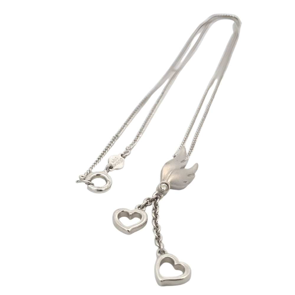Rory Wing and Hearts 925 Sterling Silver Pendant Necklace