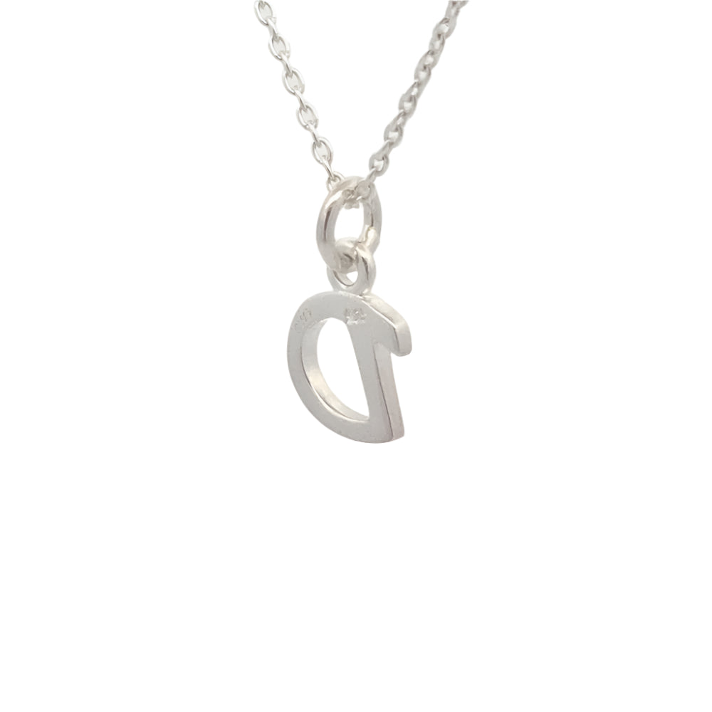 Monotype Personalized Initial Letter D Necklace SilverWorks