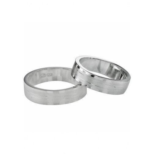 Eleisa Silver Sandblasted Band Ring Unisex