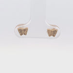 SW Premium 14 Karat Yellow Gold Butterfly Stud Earrings