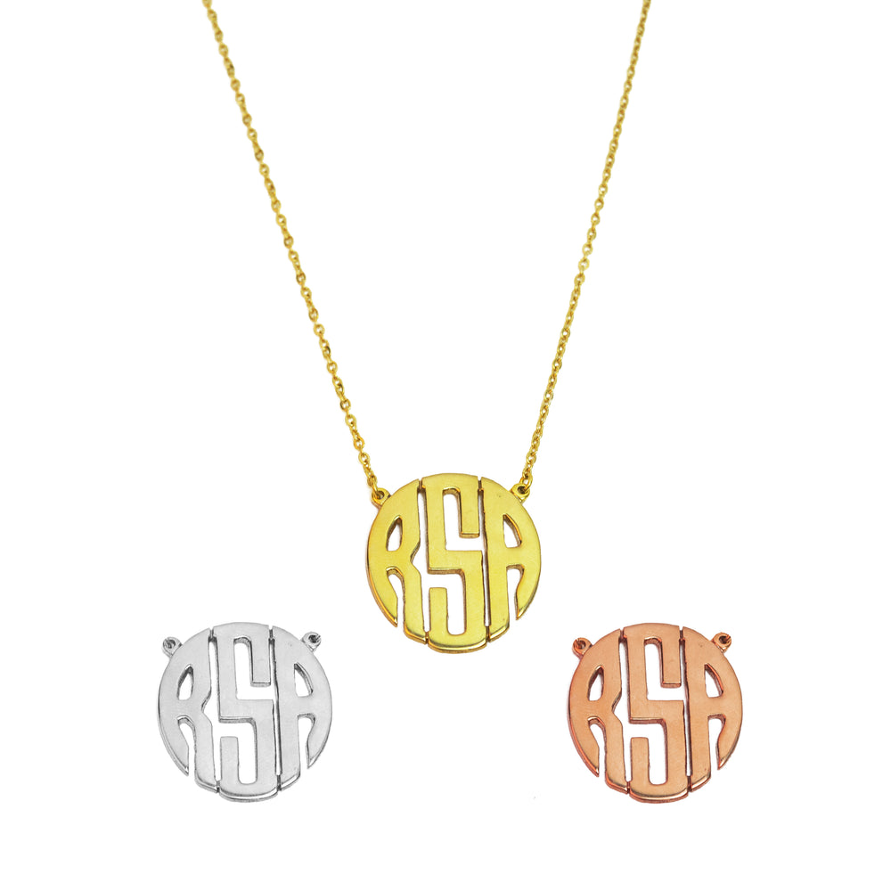 3-Letter Round Name Necklace