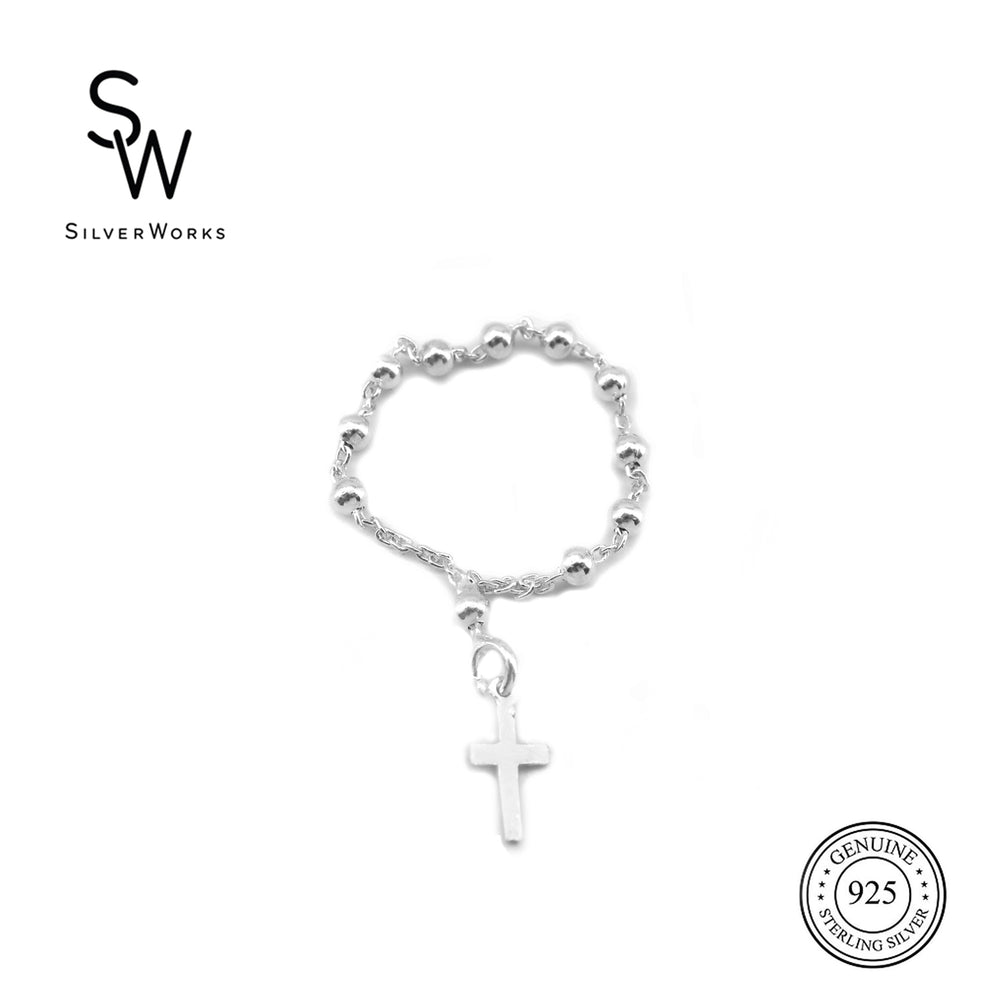 Rosary-Style 925 Sterling Silver Ring Philippines | Silverworks