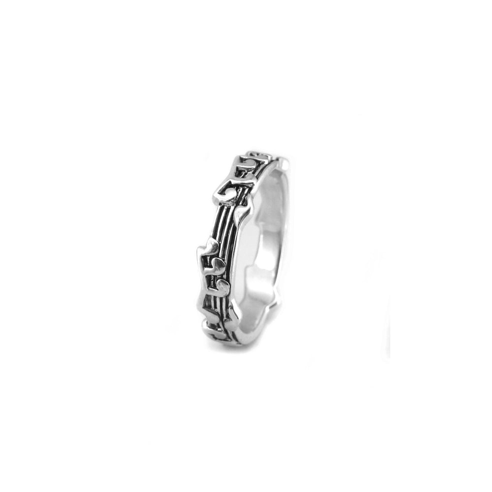 Oxidized Musical Note 925 Sterling Silver Ring Philippines | Silverworks