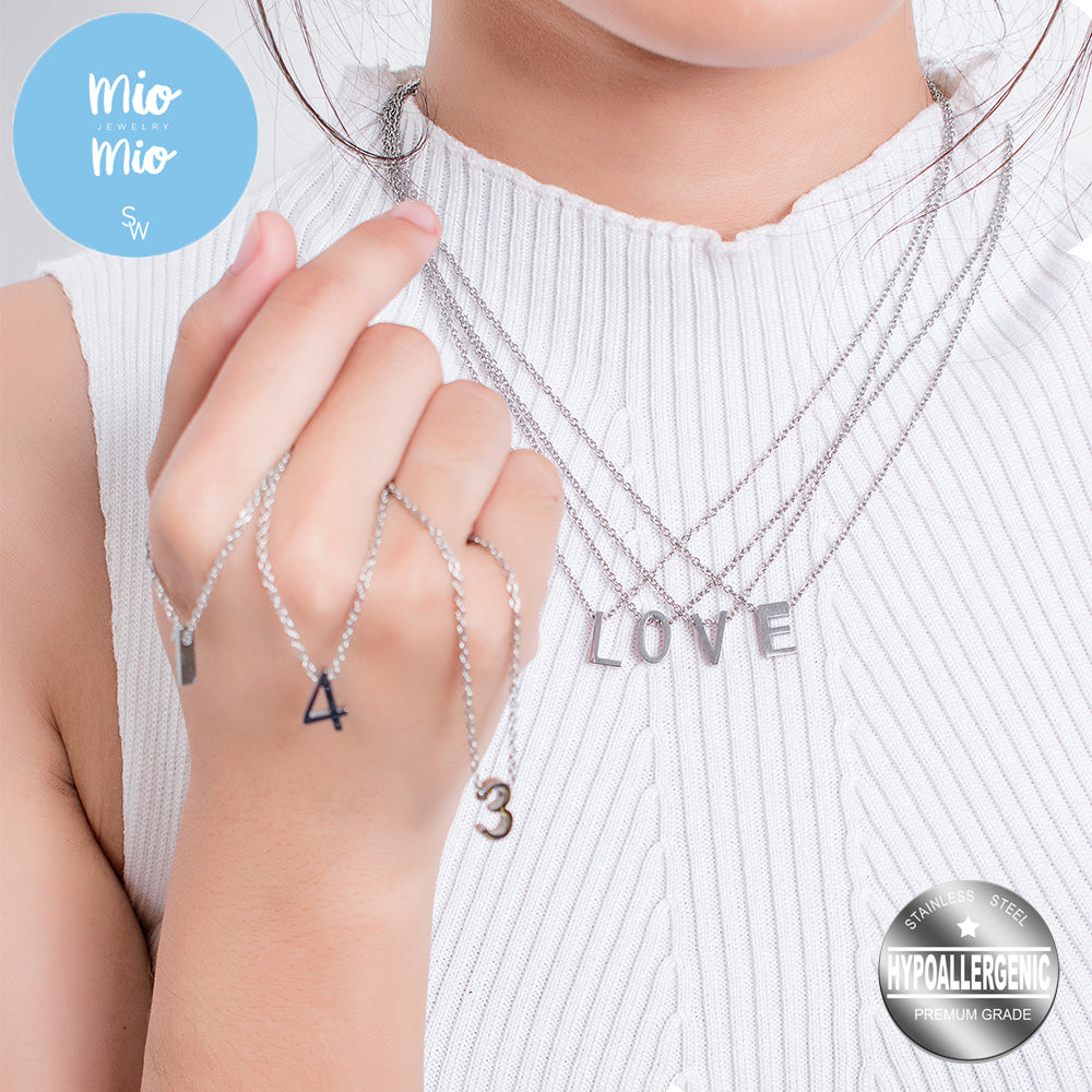 DIY Number Stainless Steel Hypoallergenic Pendant Philippines Silverworks SilverWorks