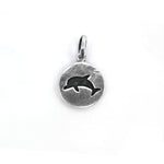 Round Oxidize Cut-out Dolphin Tag Pendant