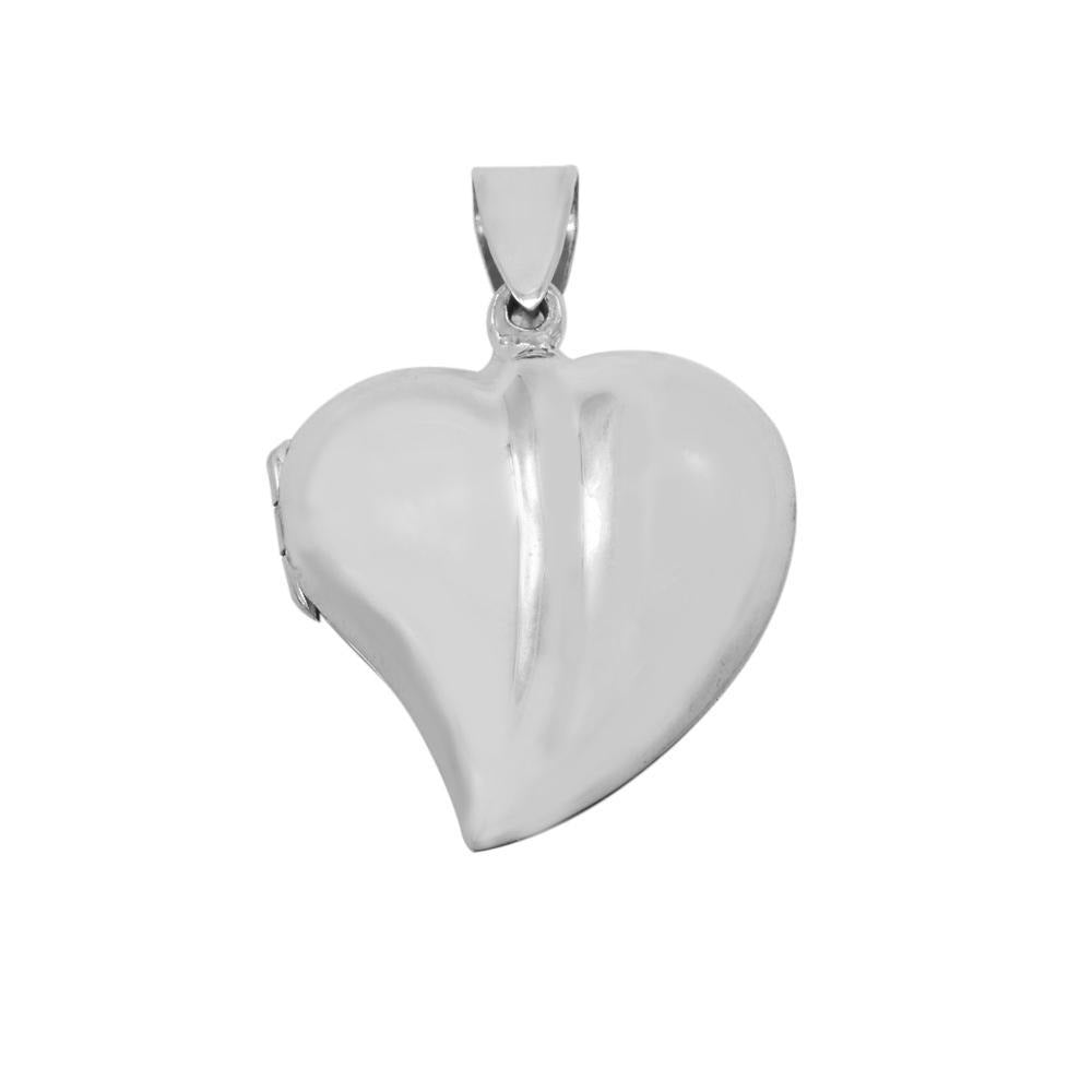 Ansan Slant Heart Locket 925 Sterling Silver Charms and Pendants Philippines | Silverworks