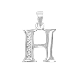 Andy Letter with Zirconia Stones 925 Sterling Silver Charms and Pendants Philippines | Silverworks