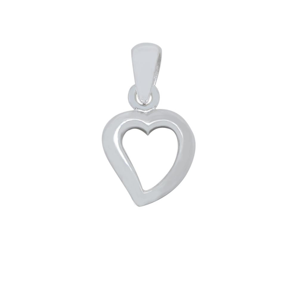 Alannis Open Slanted Heart 925 Sterling Silver Charms and Pendants Philippines | Silverworks