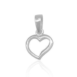 Amora Cutout Slanted Heart 925 Sterling Silver Charms and Pendants Philippines | Silverworks