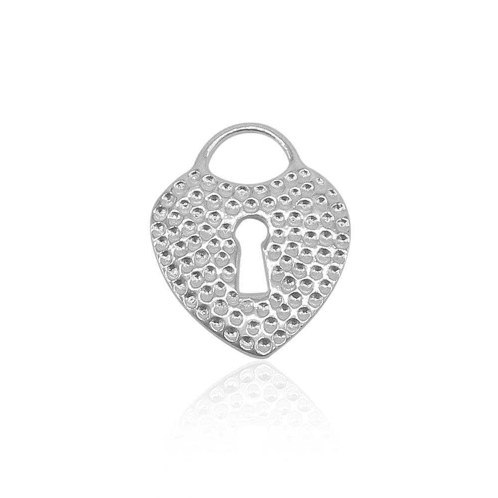 Amalia Heart Padlock Silver Pendant 925 Sterling Silver Charms and Pendants Philippines | Silverworks