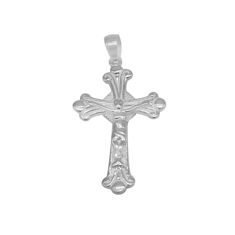 Cross with Jesus Christ 925 Sterling Silver Charm and Pendant Philippines | Silverworks