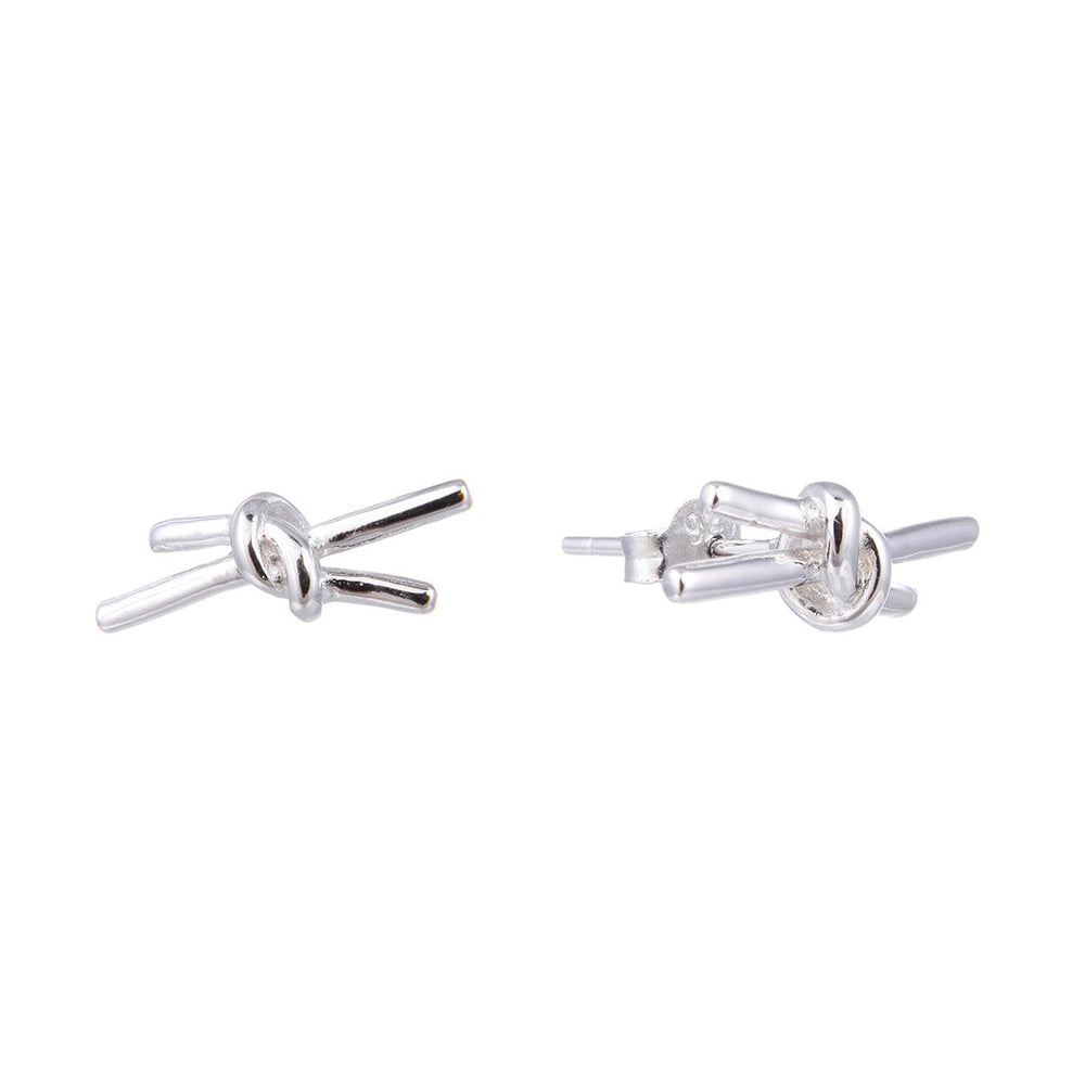 Madeira Knot Silver Stud Earrings