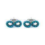 Marien Infinity Turquoise Stud Earrings