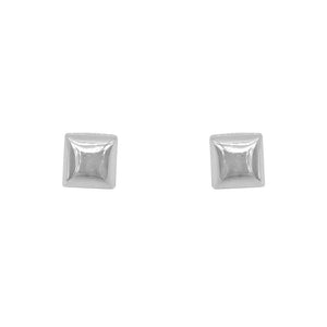 Nefertiti Polished Square 925 Sterling Silver Stud Earrings Philippines | Silverworks