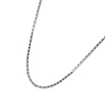 Silverworks 925 Sterling Silver Twisted Box Chain Necklace Unisex N1061