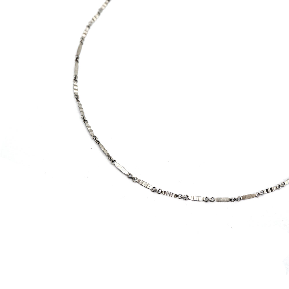 2 Thin Bar and 2 Thin Zigzag Bar Chain Silver Necklace Philippines | Silverworks