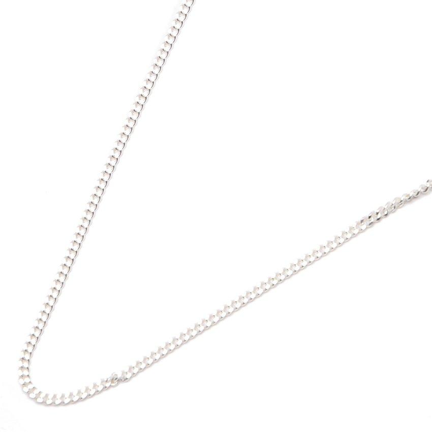 Sterling Silver Silver Chain Designs For Ladies N71 Thin Curb
