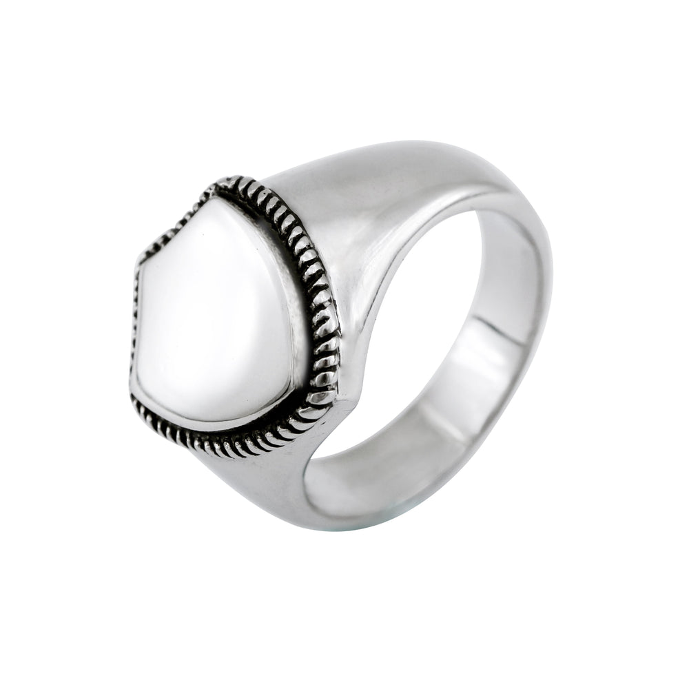 Polished Badge Signet Stainless Steel Hypoallergenic Ring Philippines | Silverworks 