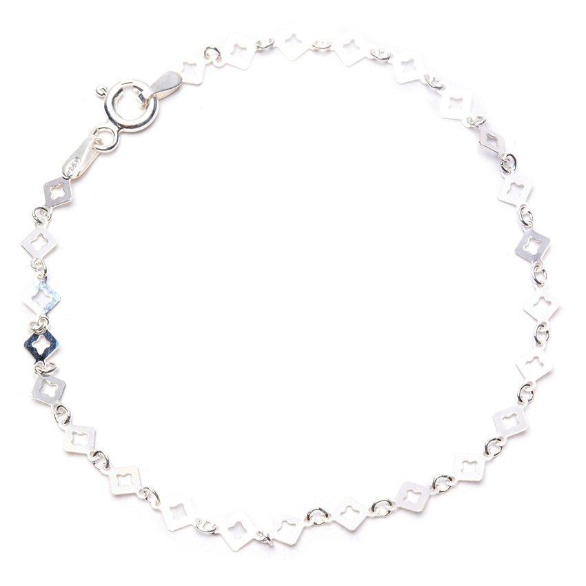 Silverworks 925 Sterling Silver Square Bracelet For Women B4740