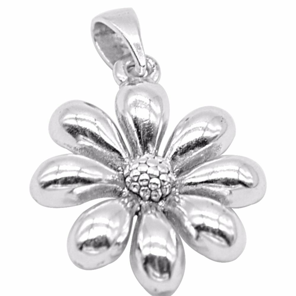 Hollow Oxidized Flower 925 Sterling Silver Pendant Philippines | Silverworks