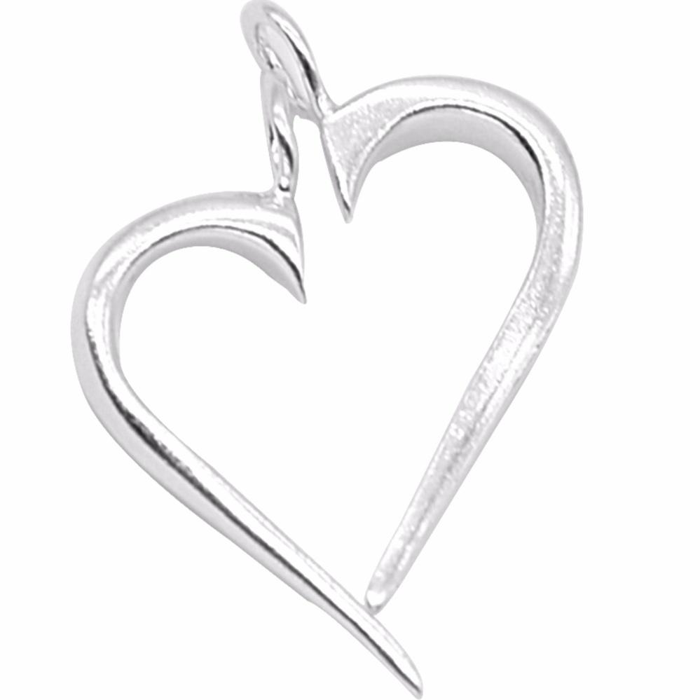 2in1 Plain Heart Silver Pendant Necklace Philippines | Silverworks