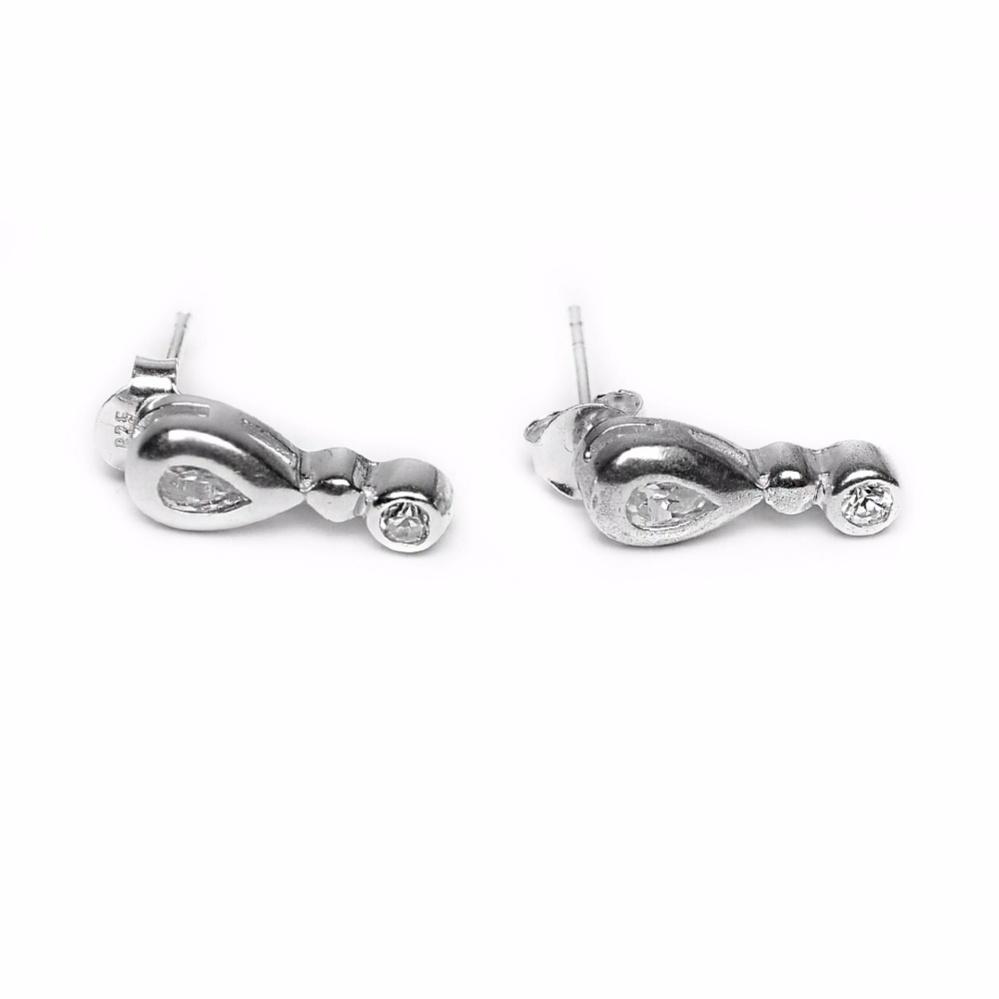 Teardrop Dangling 925 Sterling Silver Earrings Philippines | Silverworks