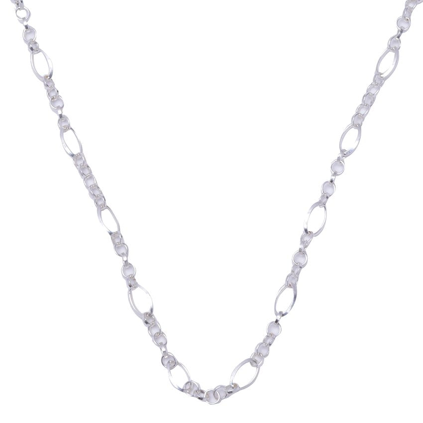 Reese Round Links 925 Sterling Silver Chain Necklace