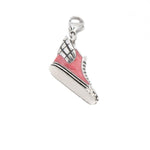 Mio Mio by Silverworks Stainless Steel Red Rubber Shoes  Charm Unisex X1939