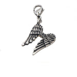 Oxidized Angel Wings Charm