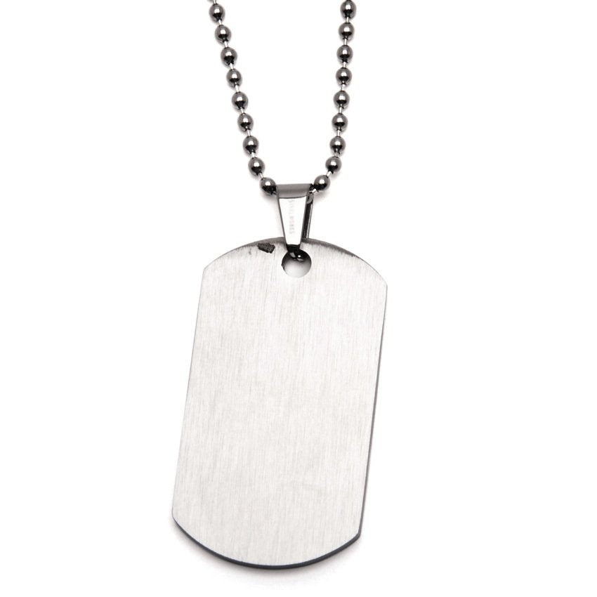 Rowie Dogtag Stainless Steel Pendant Necklace1