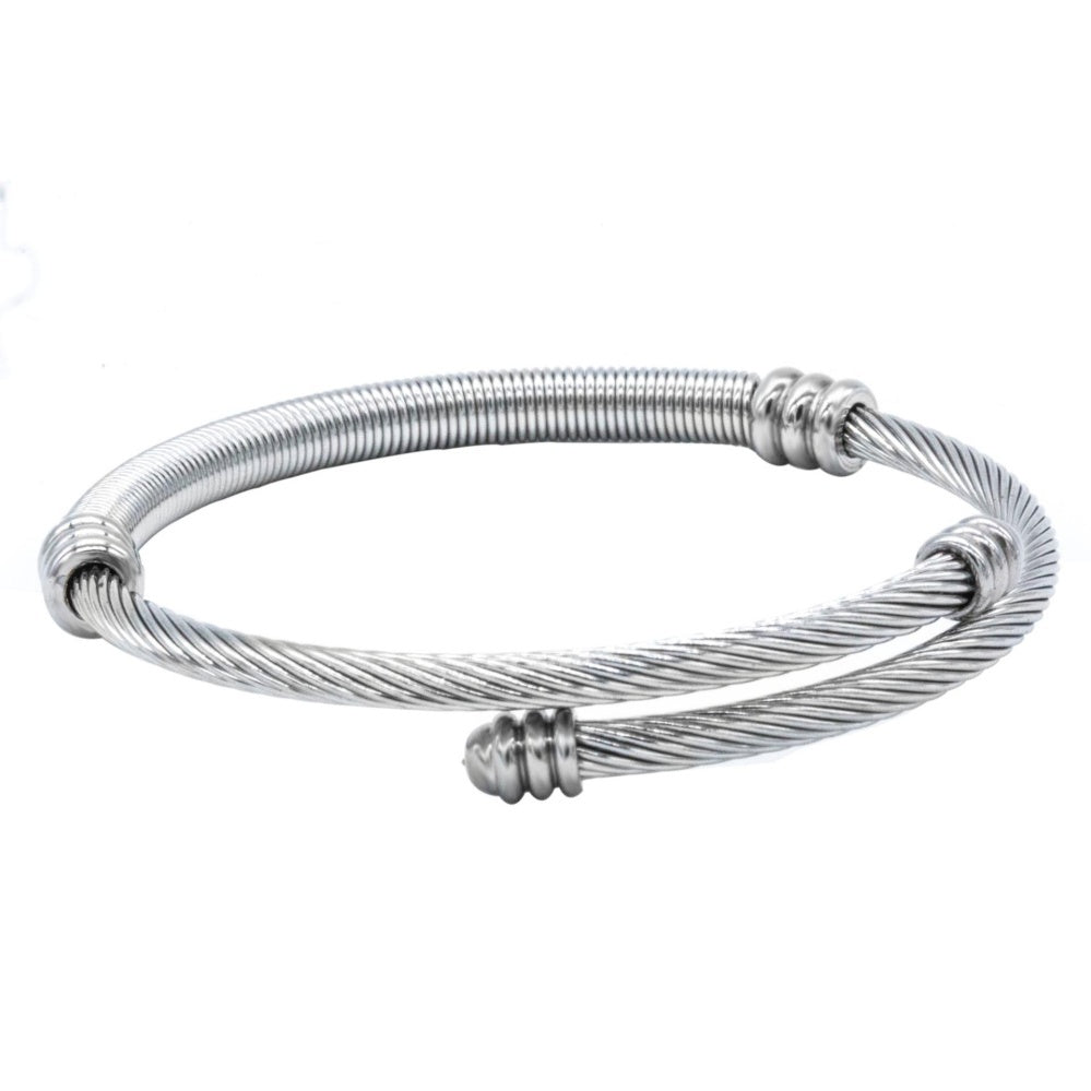 Twisted Wire Stainless Steel Hypoallergenic Bangle Philippines | Silverworks