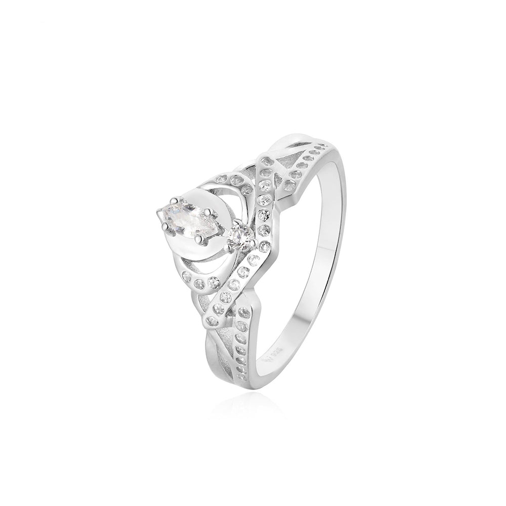 Disney® Queen Elsa Crown 925 Sterling Silver Ring Philippines | Silverworks