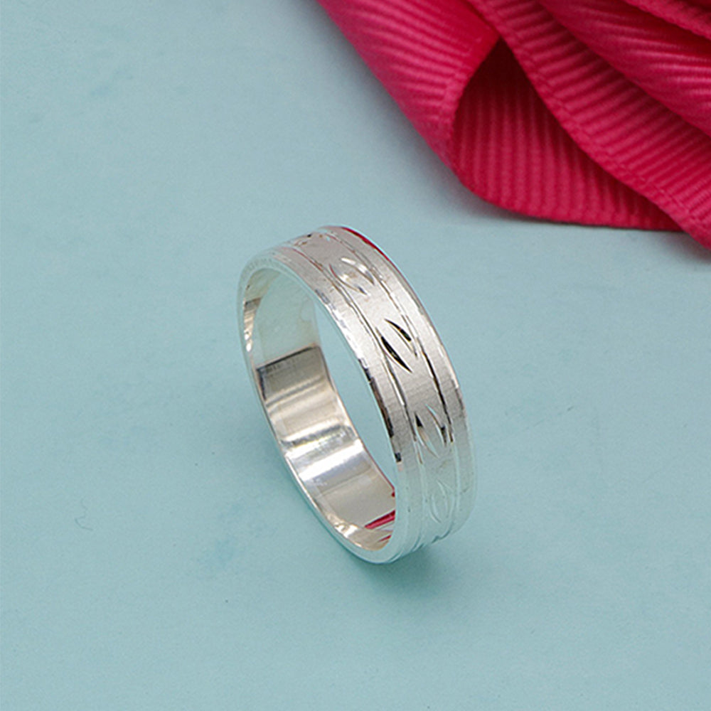 Indiana Sandblasted with Deep Engraved Design 925 Sterling Silver Band Ring Philippines | Silverworks