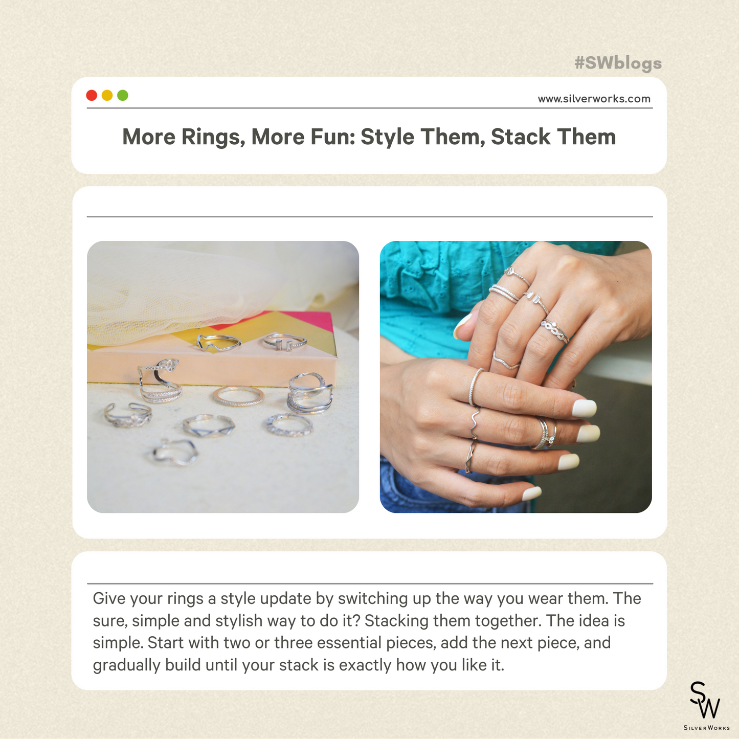 MORE RINGS, MORE FUN: STYLE THEM, STACK THEM 