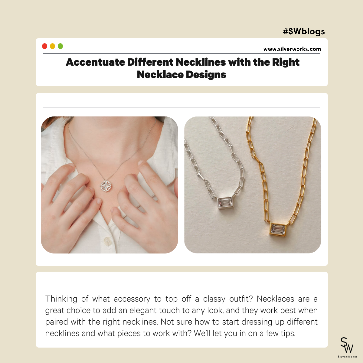 Accentuate Different Necklines with the Right Necklace Designs