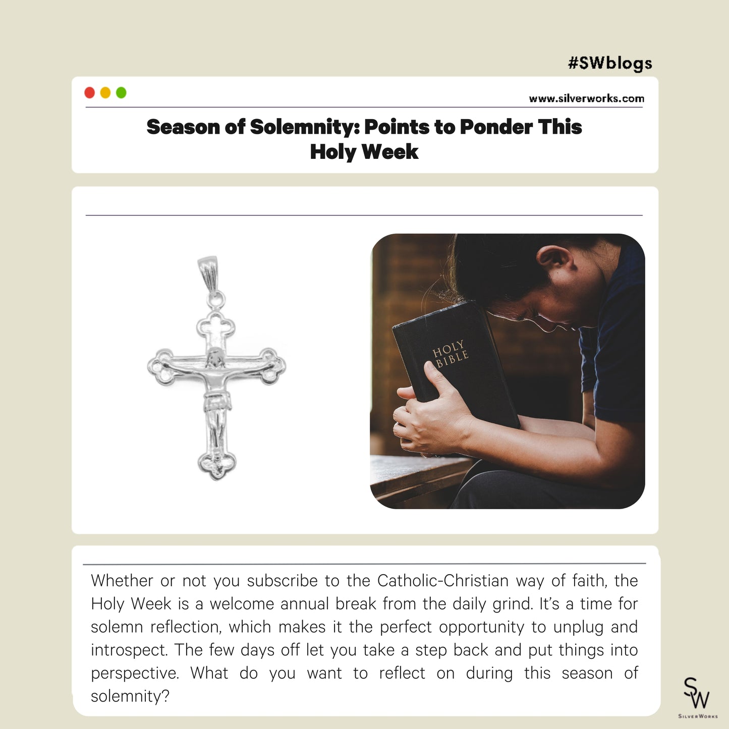 Season of Solemnity: Points to Ponder This Holy Week