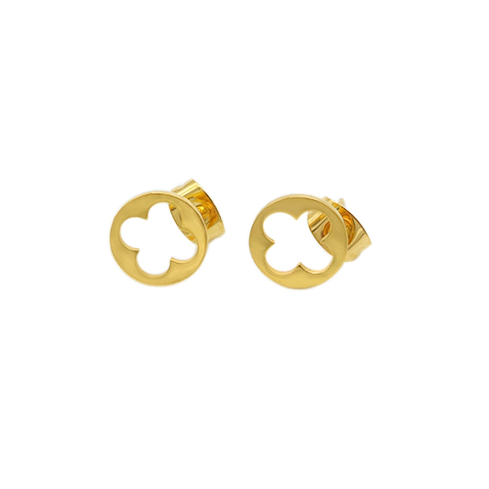 Sara Clover Stainless Steel Stud Earrings | SilverWorks