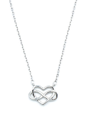 Polished Heart with Infinity Necklace